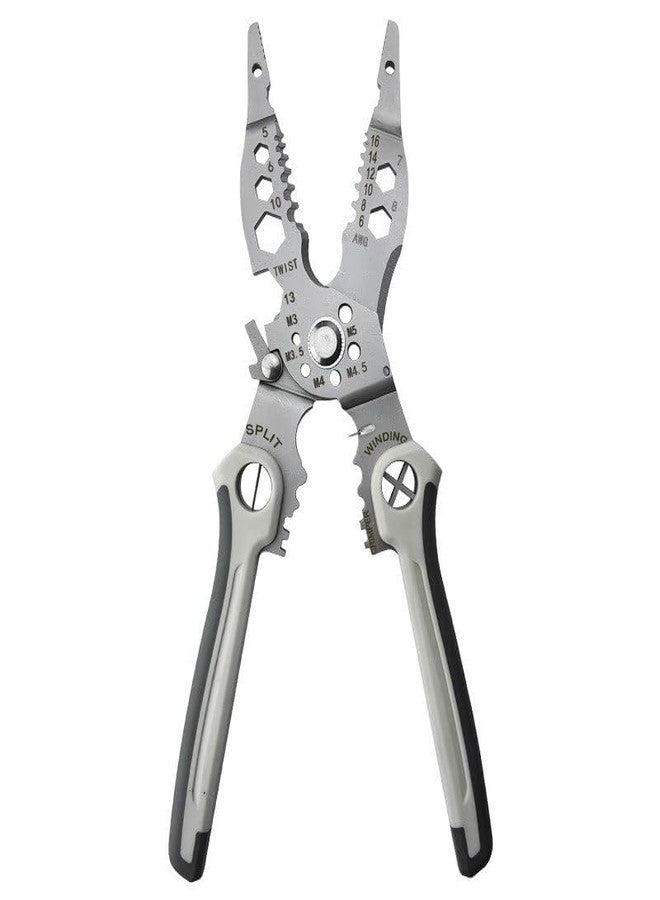 VATTU 12-in-1 Stainless Steel Multi-Tool Pliers Set, Wire Cutter, Stripper, Crimping Tool for Electricians - Image 1